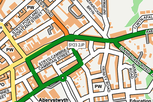 SY23 2JP map - OS OpenMap – Local (Ordnance Survey)