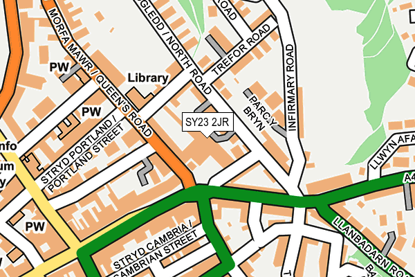 SY23 2JR map - OS OpenMap – Local (Ordnance Survey)