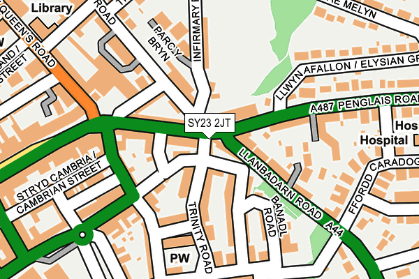 SY23 2JT map - OS OpenMap – Local (Ordnance Survey)