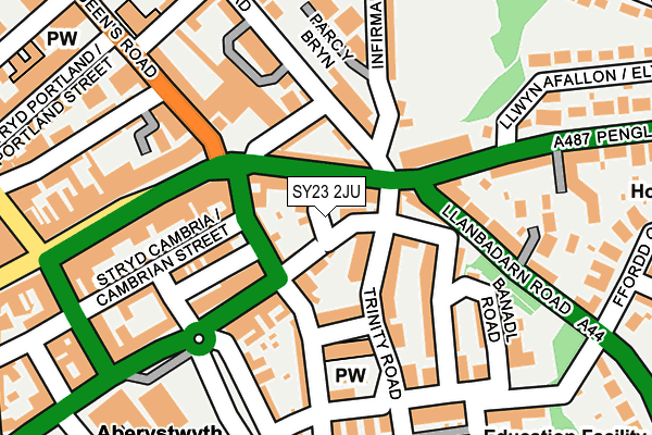 SY23 2JU map - OS OpenMap – Local (Ordnance Survey)