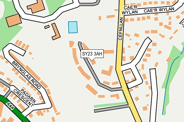 SY23 3AH map - OS OpenMap – Local (Ordnance Survey)