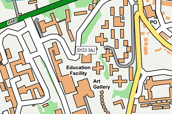 SY23 3AJ map - OS OpenMap – Local (Ordnance Survey)