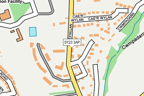 SY23 3AP map - OS OpenMap – Local (Ordnance Survey)