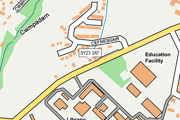 SY23 3AT map - OS OpenMap – Local (Ordnance Survey)