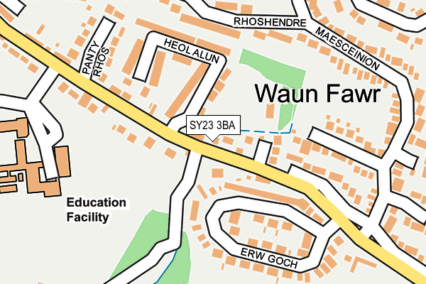 SY23 3BA map - OS OpenMap – Local (Ordnance Survey)