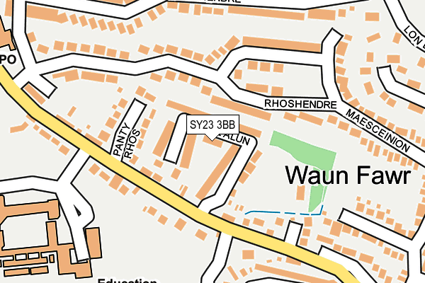 SY23 3BB map - OS OpenMap – Local (Ordnance Survey)