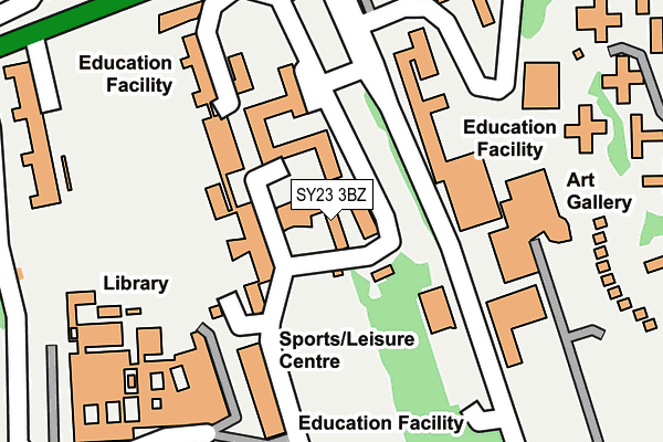 SY23 3BZ map - OS OpenMap – Local (Ordnance Survey)