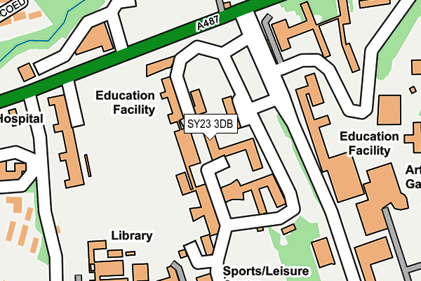 SY23 3DB map - OS OpenMap – Local (Ordnance Survey)