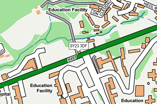 SY23 3DF map - OS OpenMap – Local (Ordnance Survey)