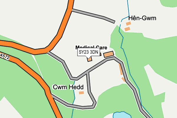 SY23 3DN map - OS OpenMap – Local (Ordnance Survey)