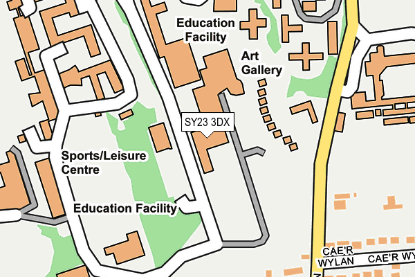 SY23 3DX map - OS OpenMap – Local (Ordnance Survey)