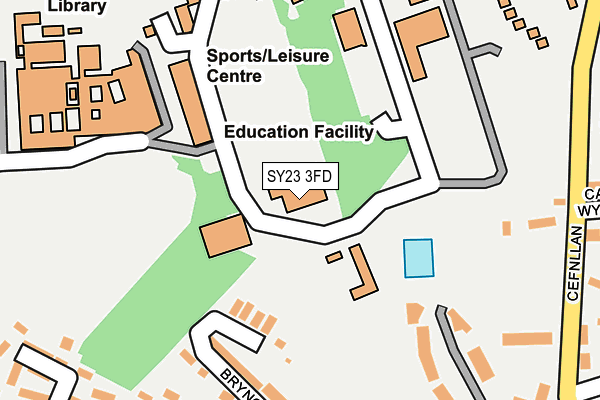 SY23 3FD map - OS OpenMap – Local (Ordnance Survey)