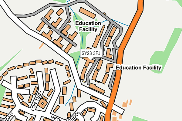 SY23 3FJ map - OS OpenMap – Local (Ordnance Survey)