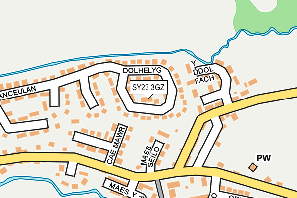 SY23 3GZ map - OS OpenMap – Local (Ordnance Survey)