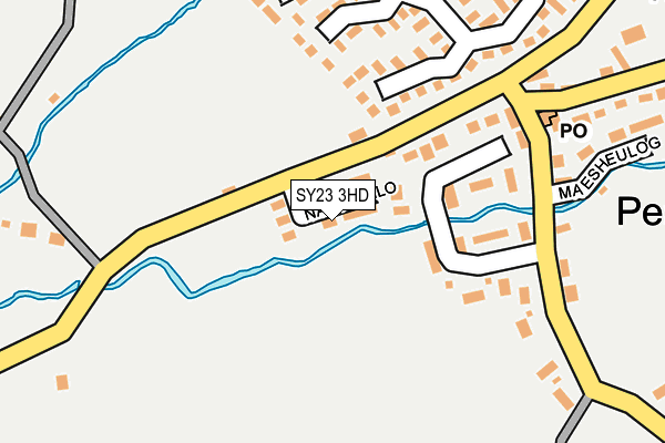 SY23 3HD map - OS OpenMap – Local (Ordnance Survey)