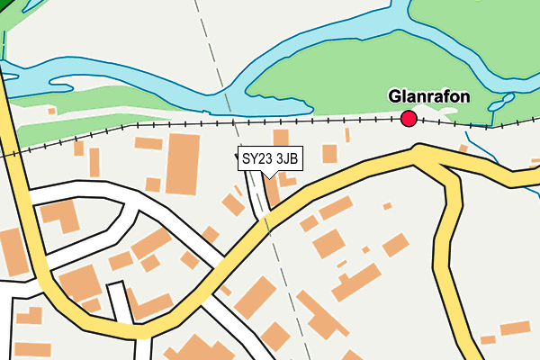 SY23 3JB map - OS OpenMap – Local (Ordnance Survey)