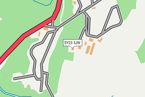 SY23 3JW map - OS OpenMap – Local (Ordnance Survey)