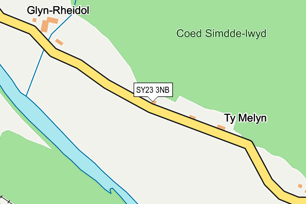 SY23 3NB map - OS OpenMap – Local (Ordnance Survey)