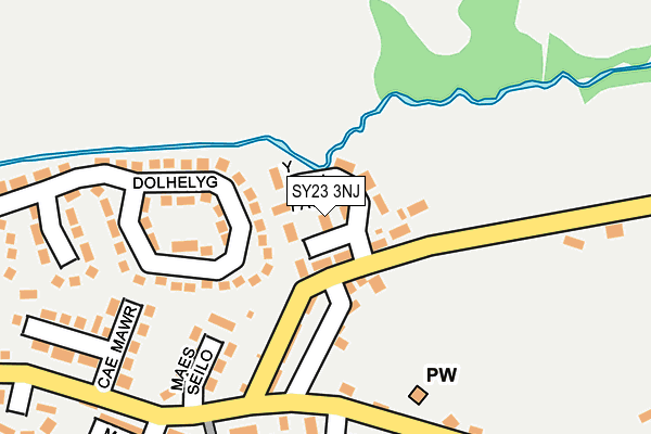 SY23 3NJ map - OS OpenMap – Local (Ordnance Survey)