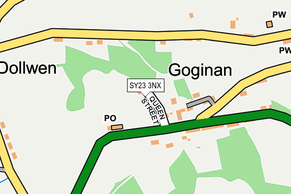 SY23 3NX map - OS OpenMap – Local (Ordnance Survey)