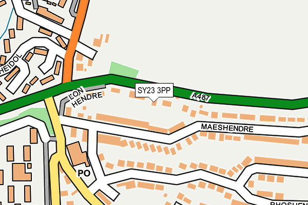 SY23 3PP map - OS OpenMap – Local (Ordnance Survey)