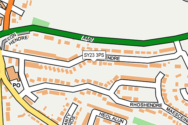 SY23 3PS map - OS OpenMap – Local (Ordnance Survey)