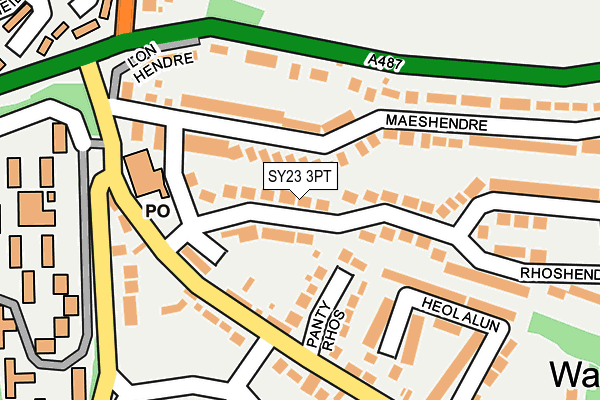 SY23 3PT map - OS OpenMap – Local (Ordnance Survey)