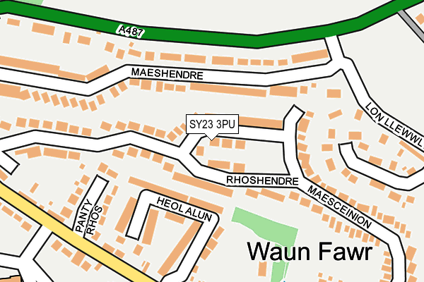 SY23 3PU map - OS OpenMap – Local (Ordnance Survey)