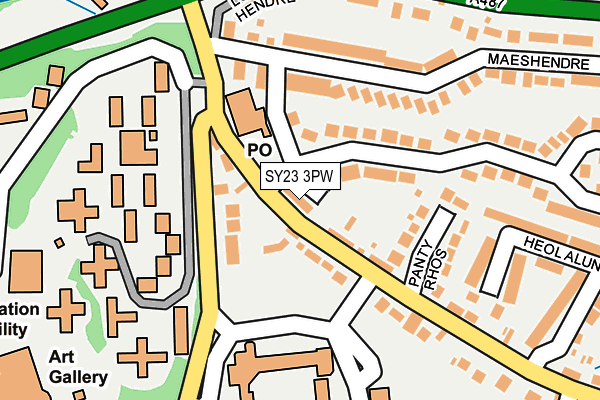 SY23 3PW map - OS OpenMap – Local (Ordnance Survey)