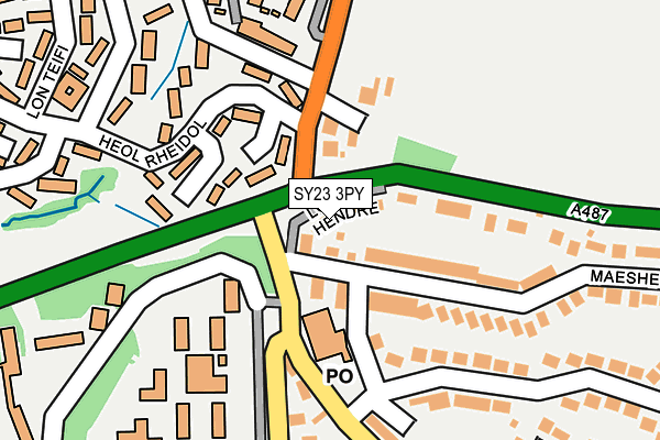 SY23 3PY map - OS OpenMap – Local (Ordnance Survey)