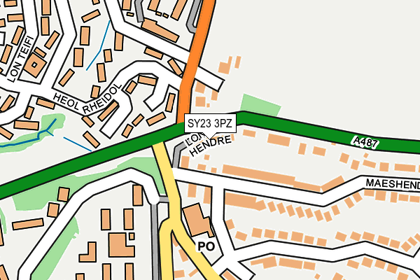 SY23 3PZ map - OS OpenMap – Local (Ordnance Survey)