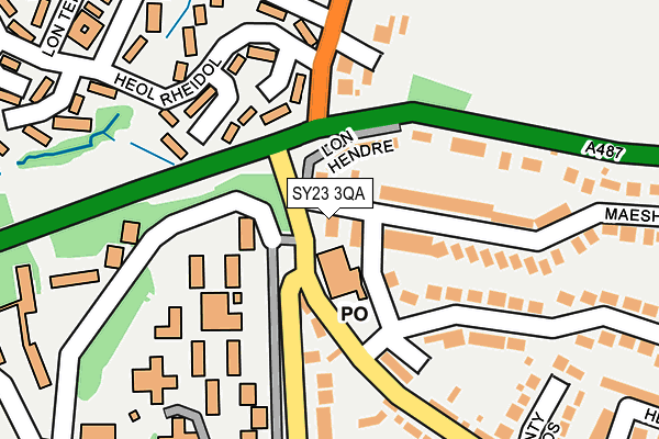 SY23 3QA map - OS OpenMap – Local (Ordnance Survey)