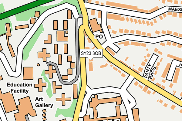 SY23 3QB map - OS OpenMap – Local (Ordnance Survey)