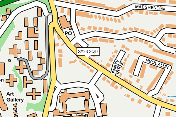 SY23 3QD map - OS OpenMap – Local (Ordnance Survey)