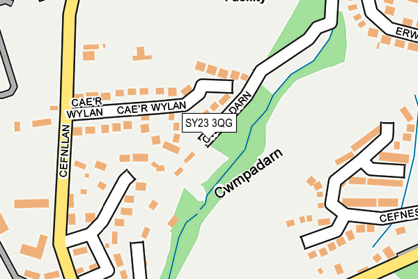 SY23 3QG map - OS OpenMap – Local (Ordnance Survey)