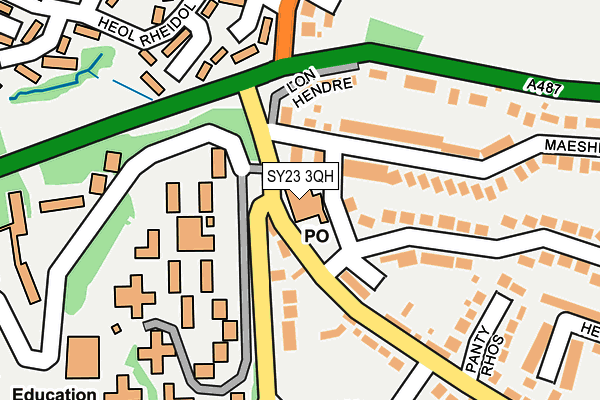 SY23 3QH map - OS OpenMap – Local (Ordnance Survey)