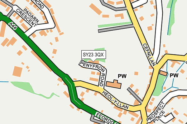 SY23 3QX map - OS OpenMap – Local (Ordnance Survey)