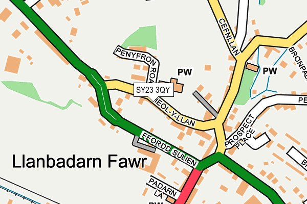 SY23 3QY map - OS OpenMap – Local (Ordnance Survey)