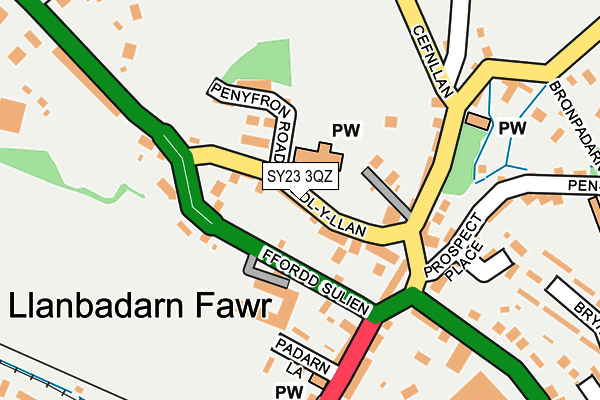 SY23 3QZ map - OS OpenMap – Local (Ordnance Survey)