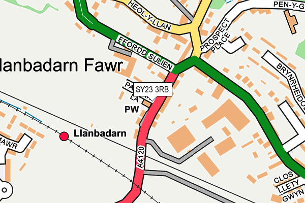 SY23 3RB map - OS OpenMap – Local (Ordnance Survey)