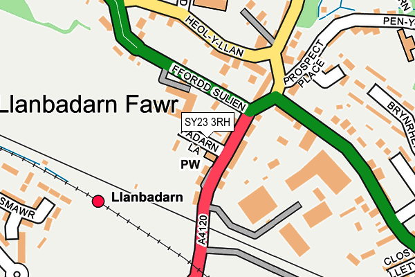 SY23 3RH map - OS OpenMap – Local (Ordnance Survey)