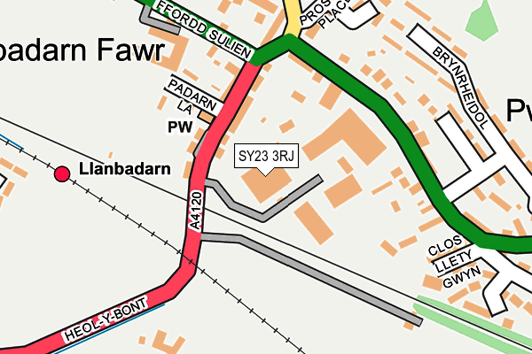 SY23 3RJ map - OS OpenMap – Local (Ordnance Survey)