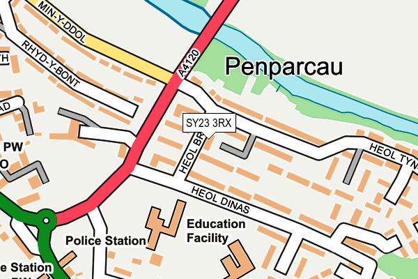 SY23 3RX map - OS OpenMap – Local (Ordnance Survey)