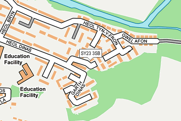SY23 3SB map - OS OpenMap – Local (Ordnance Survey)