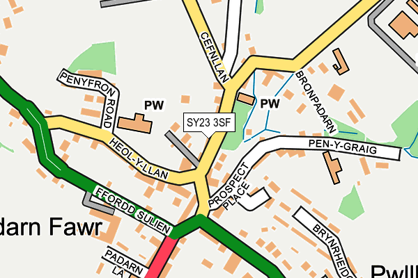 SY23 3SF map - OS OpenMap – Local (Ordnance Survey)