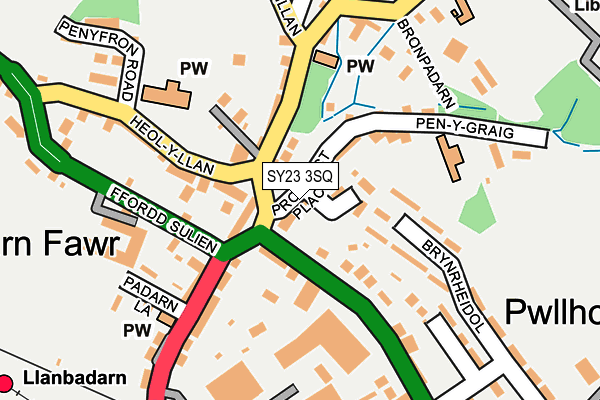 SY23 3SQ map - OS OpenMap – Local (Ordnance Survey)