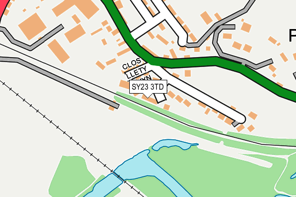 SY23 3TD map - OS OpenMap – Local (Ordnance Survey)