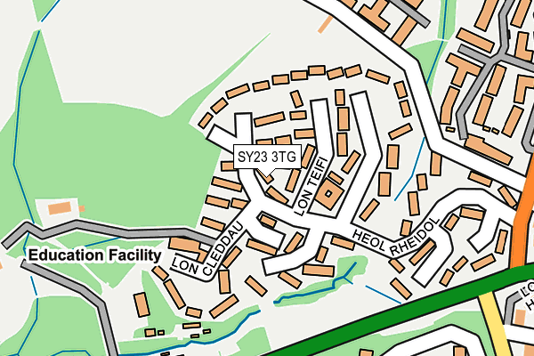 SY23 3TG map - OS OpenMap – Local (Ordnance Survey)