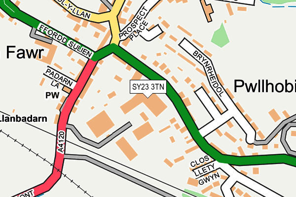 SY23 3TN map - OS OpenMap – Local (Ordnance Survey)