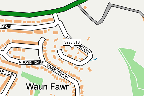 SY23 3TS map - OS OpenMap – Local (Ordnance Survey)